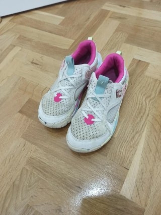 Zapatillas niña rosa y blanco
