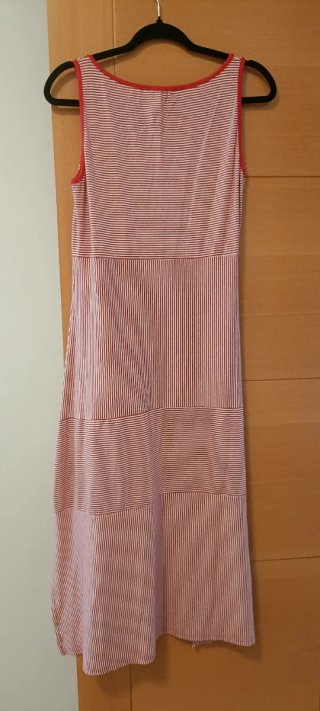 Vestido midi Bocetto rayas rojas talla M