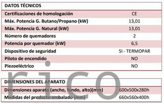 Barbacoa Gas Serie 500 - B600