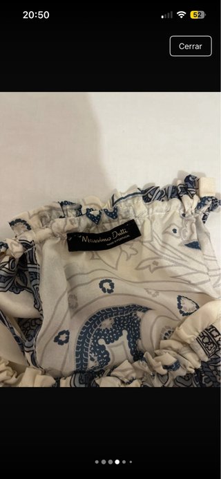 Blusa Massimo Dutti azul y blanco