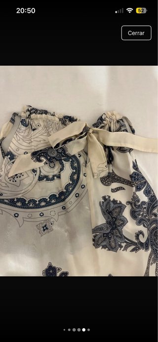 Blusa Massimo Dutti azul y blanco