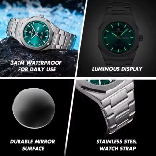Reloj Hombre Esfera Verde