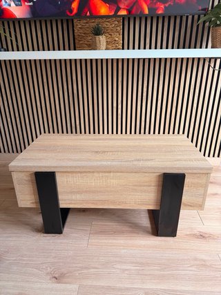 Mesa de centro elevable madera