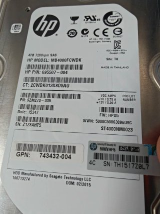 Disco Duro HP SAS 4TB