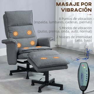 Sillón Relax Eléctrico Masaje con Reposapiés