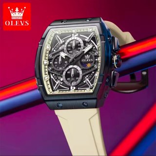 Reloj Olevs Hombre Negro Beige