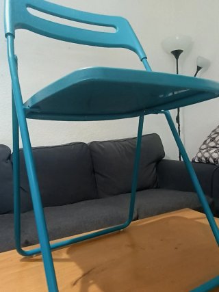 Sedia pieghevole Ikea turchese