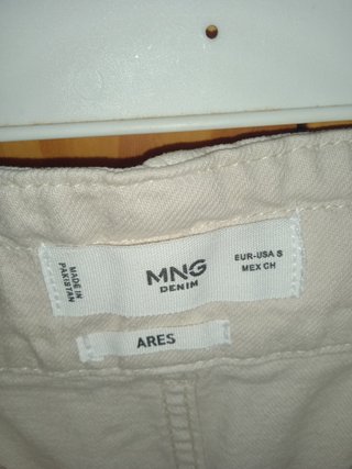 Bermudas Mango Talla S Blanco Roto