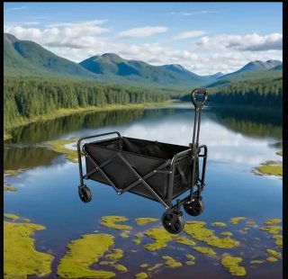 Carrito Plegable Multiusos Negro