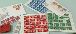 Sellos Suiza Helvetia 50-70