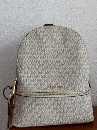 Mochila Michael Kors Original Beige/Blanco
