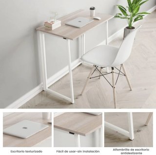 Escritorio Plegable Compacto sin Ensamblaje