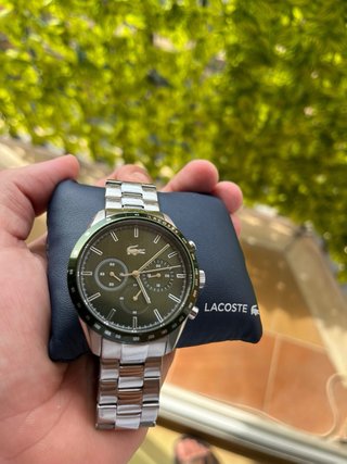 Reloj Lacoste Boston Verde y Plateado