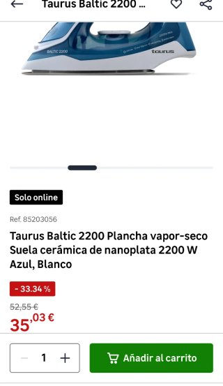 Plancha Taurus Baltic 2200W