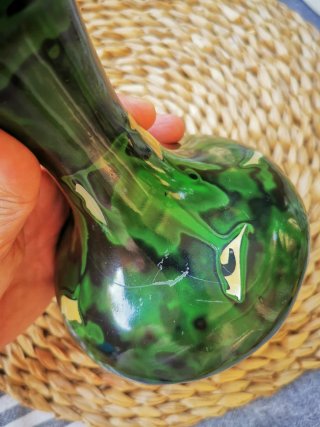 Jarrón de cerámica esmaltada