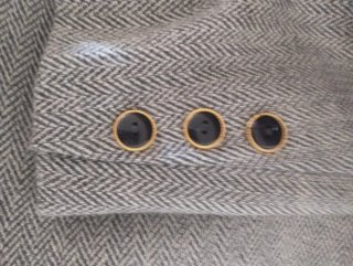 Chaqueta americana tweed gris y negra