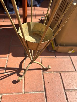 Paragüero antiguo dorado metal