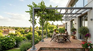 Pérgola metálica a medida