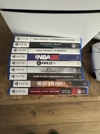 Consola PS5 Blanca + 2 Mandos + Juegos