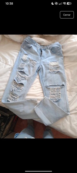 Vaqueros desgastados azules