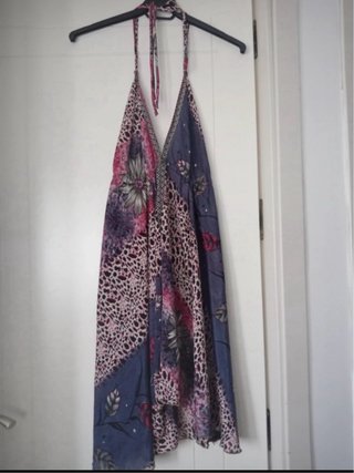 Vestido seda estampado floral