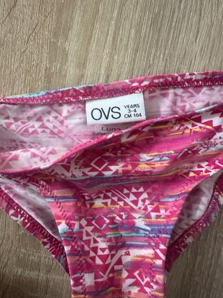 Bikini niña estampado étnico rosa 3-4 años