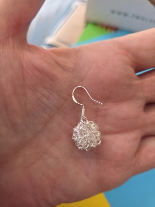 Pendientes Plata Hilo Bolas