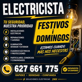Servicio Electricista 24h Festivos y Domingos