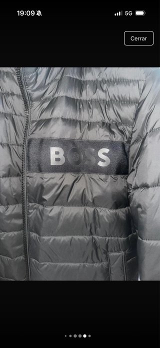 Chaqueta acolchada Boss negra