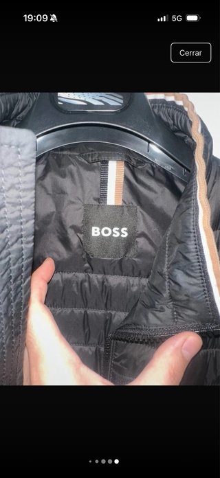 Chaqueta acolchada Boss negra