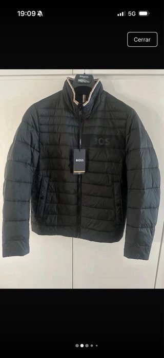 Chaqueta acolchada Boss negra