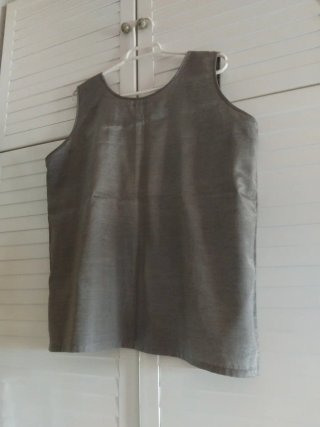 Blusa Seda India Nueva Talla Única Gris