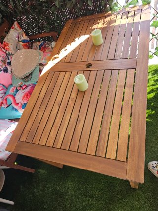 Mesa de madera exterior JARDÍN BALCÓN