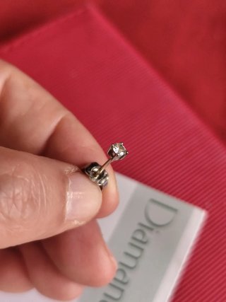 Pendientes Roselin Oro Blanco y Brillantes