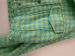 Chaqueta Zara Houndstooth Turquesa y Verde