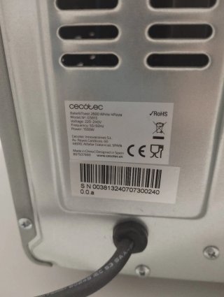 Horno sobremesa Cecotec