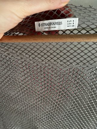 Top Stradivarius Malla Plateado