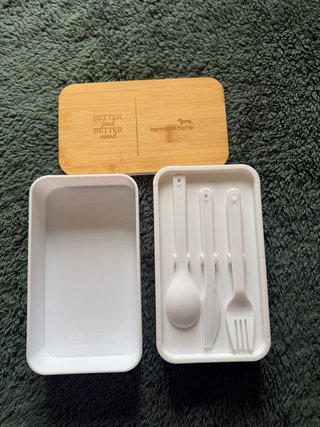 Caja Comida madera y Plástico SIN ESTRENAR