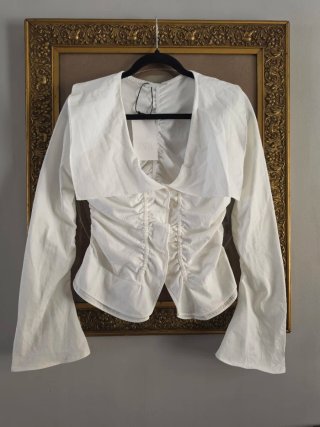 Camisa Zara Blanca Manga Larga