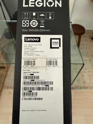 Lenovo Legion Pro 7 RTX 5090 24GB Ultra 9 2TB 64GB