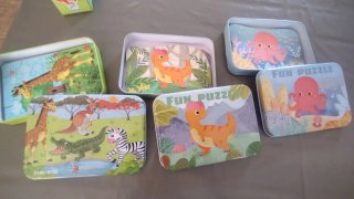 Lote Puzzles Infantiles Animales y Dinosaurios