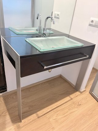 Mueble baño 1 cajón con lavabo y grifo