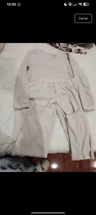 Pijama mujer beige