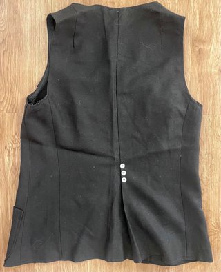 Chaleco negro vintage