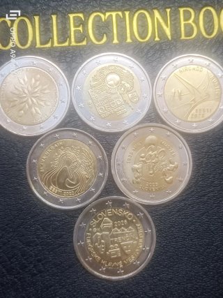 Lote 6 monedas 2 euros conmemorativas
