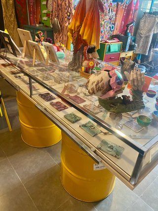Mostrador Tienda Madera, Metal y Cristal