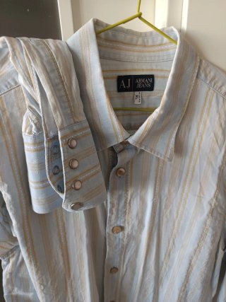 Camisa Armani Jeans Rayas Talla Xl