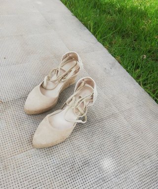 Alpargatas Mint & Rose cuña beige T.39