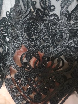Blusa Malla Transparente Negra Natura Talla S