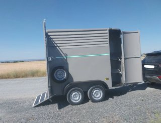 Remolque caballos gris